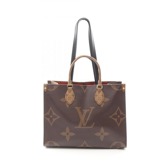 Louis Vuitton Handbags - Louis Vuitton OnTheGo Tote Bag Canvas Leather Monogram Giant Reverse Brown